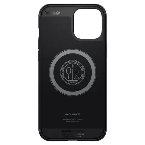 Spigen Armor Magnetic Ring TPU avec &eacute;tui &agrave; coussin d&#039;air compatible avec iPhone 12 et iPhone 12 Pro - noir