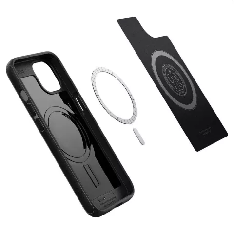 Spigen Armor Magnetic Ring TPU avec &eacute;tui &agrave; coussin d&#039;air compatible avec iPhone 13 - noir
