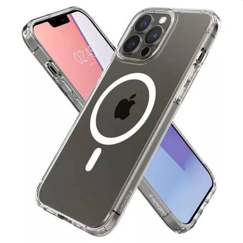 Spigen Ultra Hybrid Magn&eacute;tique TPU avec &eacute;tui &agrave; Air Cushion pour iPhone 13 Pro - Transparent