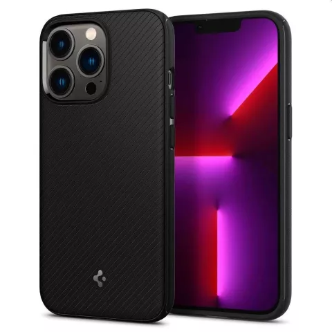 Spigen Armor Magnetic Ring TPU avec &eacute;tui &agrave; coussin d&#039;air compatible avec iPhone 13 Pro Max - noir