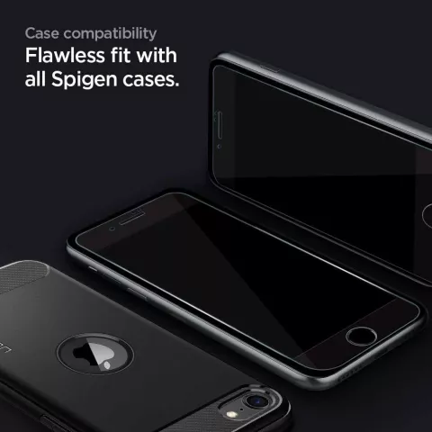 Spigen AlignMaster Full Cover Glass + Frame Protecteur d&#039;&eacute;cran pour iPhone 7 8 SE 2020 SE 2022