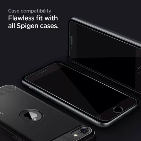 Spigen AlignMaster Full Cover Glass + Frame protecteur d&#039;&eacute;cran compatible avec iPhone 7, 8 et SE 2020 SE 2022