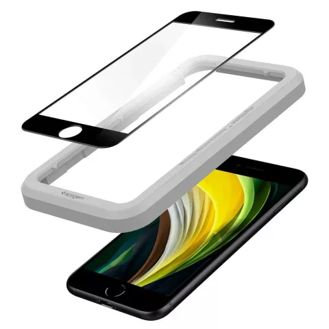 Spigen AlignMaster Full Cover Glass + Frame protecteur d&#039;&eacute;cran compatible avec iPhone 7, 8 et SE 2020 SE 2022