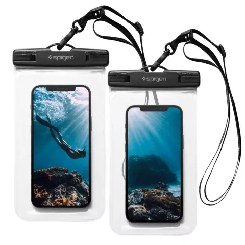 Bo&icirc;tier &eacute;tanche universel Spigen A601 - Transparent 2-Pack