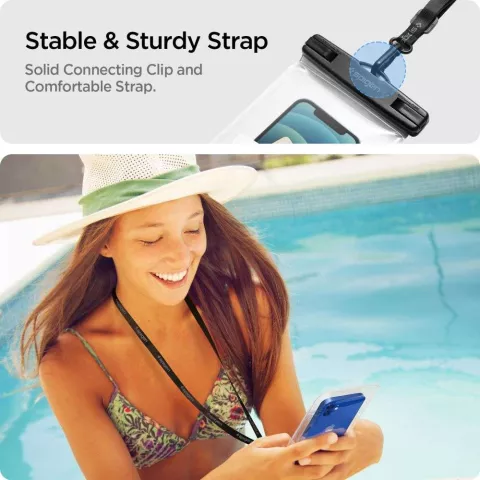 Bo&icirc;tier &eacute;tanche universel Spigen A601 - Transparent 2-Pack