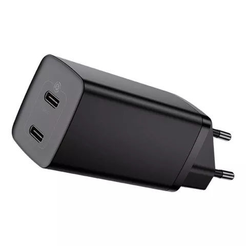 Chargeur chargeur Baseus duo 2 adaptateurs USB-C PD 65W - Noir