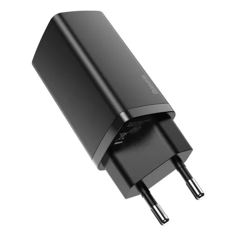Chargeur chargeur Baseus duo 2 adaptateurs USB-C PD 65W - Noir