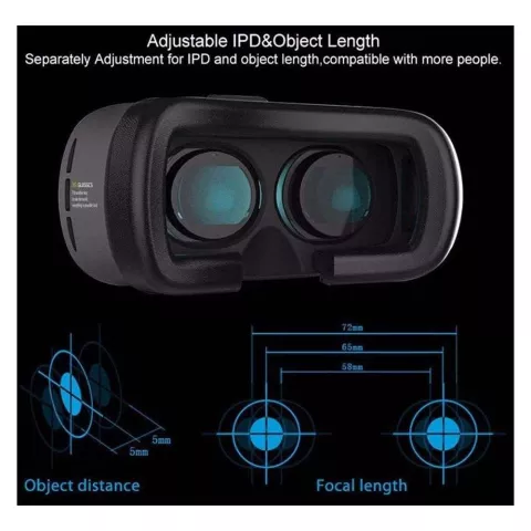Lunettes 3D de r&eacute;alit&eacute; virtuelle VR BOX (4,7-6 pouces)