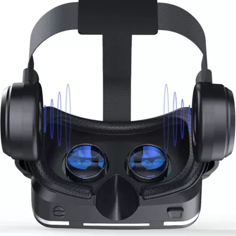 Lunettes de r&eacute;alit&eacute; virtuelle VR SHINECON avec casque pour smartphones de 4 &agrave; 6 pouces - Noir