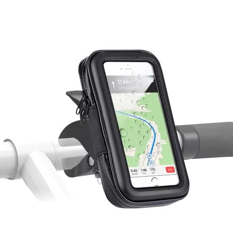 Xqisit Support De T&eacute;l&eacute;phone Support De V&eacute;lo Guidon De V&eacute;lo Couverture De Smartphone Standard 6,5 Pouces - Noir