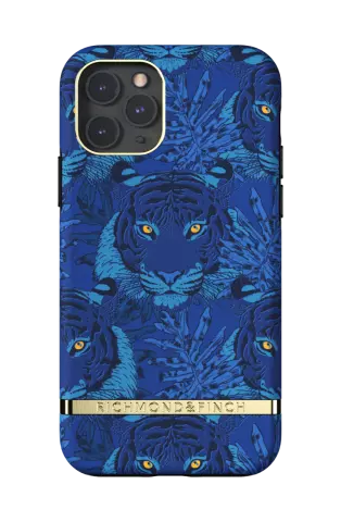 &Eacute;tui Tigres et Feuilles Solid Tiger Blue Tiger de Richmond &amp; Finch pour iPhone 11 Pro - Bleu