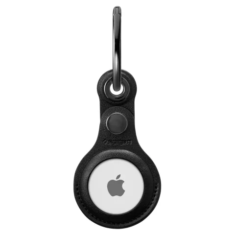 &Eacute;tui en cuir artificiel Spigen Valentinus compatible avec Apple AirTag - noir
