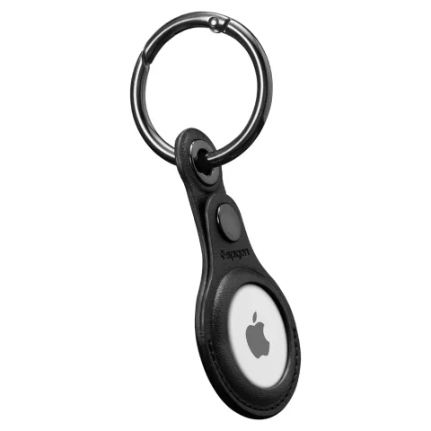 &Eacute;tui en cuir artificiel Spigen Valentinus compatible avec Apple AirTag - noir