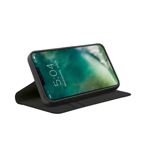 Xqisit Eco Wallet Selection Anti Bac biod&eacute;gradable compatible avec iPhone 13 - noir
