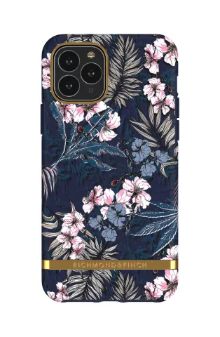 &Eacute;tui &agrave; fleurs de la jungle florale de Richmond &amp; Finch pour iPhone 11 Pro Max - bleu et rose