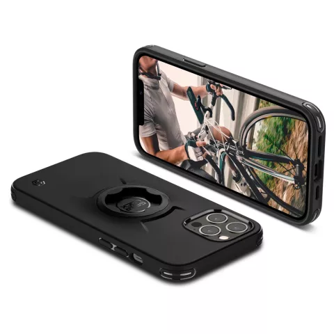 Spigen Gearlock Bike Mount Case avec housse de Air Cushion pour iPhone 12 et iPhone 12 Pro - Noir