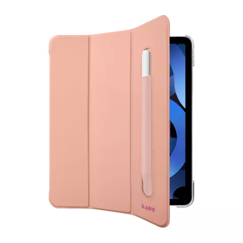 Laut Huex Housse en PU et Cuir Artificiel compatible avec iPad Air 4 10.9 2020 &amp; iPad Air 5 2022 avec Porte-Crayons - Rose