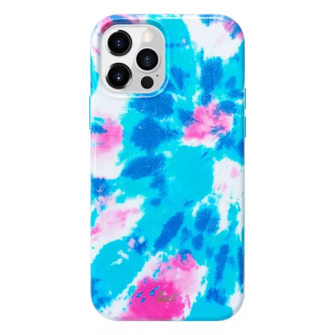 Coque Laut Huex Tie Dye pour iPhone 12 et iPhone 12 Pro - bleu