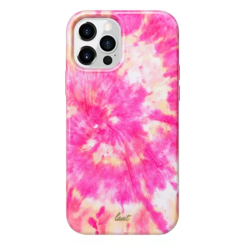 Coque Laut Huex Tie Dye compatible avec iPhone 12 et iPhone 12 Pro - rose