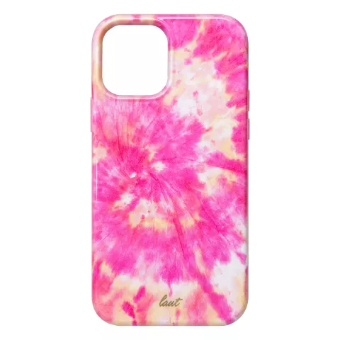 Coque Laut Huex Tie Dye pour iPhone 12 et iPhone 12 Pro - rose