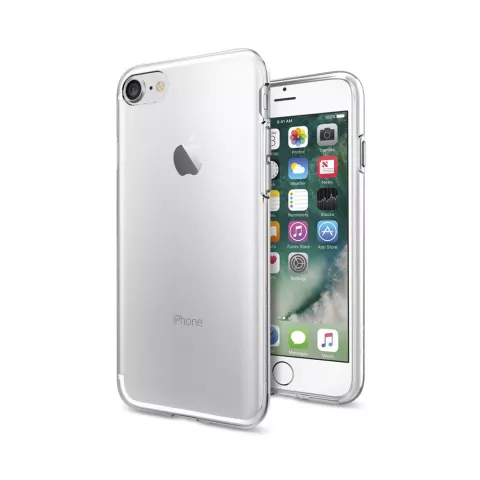 &Eacute;tui &agrave; Air Cushion en TPU &agrave; cristaux liquides Spigen pour iPhone 7 8 SE 2020 SE 2022 - Transparent