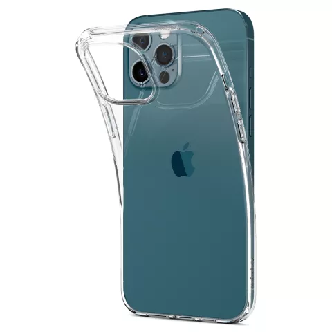 Coque Spigen Liquid Crystal TPU avec coussin d&#039;air compatible avec iPhone 12 et iPhone 12 Pro - transparente