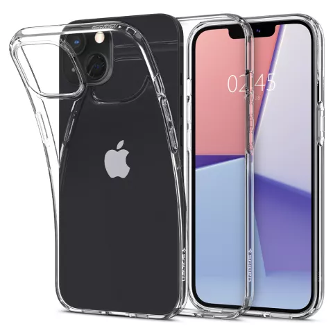 Spigen Liquid Crystal TPU avec &eacute;tui &agrave; Air Cushion pour iPhone 13 mini - Transparent