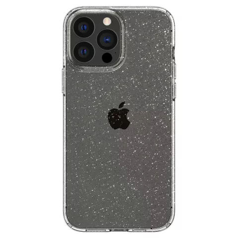 Spigen Liquid Crystal Glitter TPU avec &eacute;tui &agrave; Air Cushion pour iPhone 13 Pro Max - Transparent