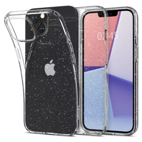 Spigen Liquid Crystal Glitter TPU avec coussin d&#039;air compatible avec iPhone 13 - transparent