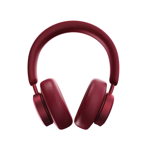 Casque supra-auriculaire Bluetooth Urbanista Miami Midnight avec suppression active du bruit - Rouge rubis