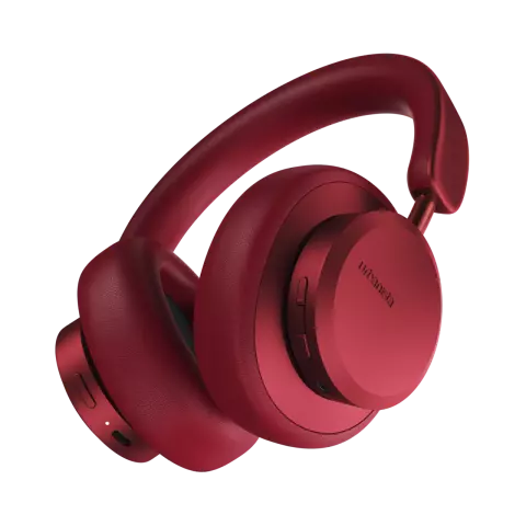 Casque supra-auriculaire Bluetooth Urbanista Miami Midnight avec suppression active du bruit - Rouge rubis