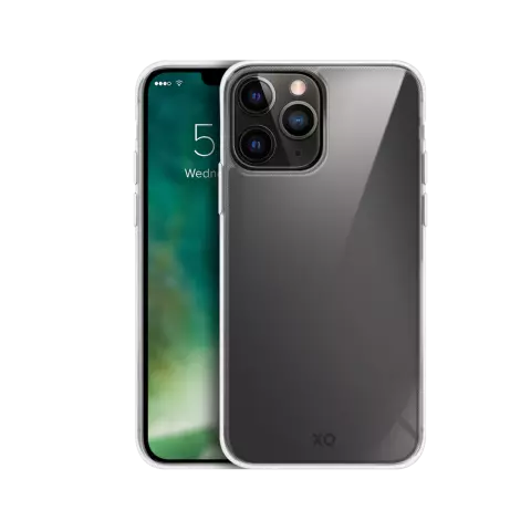 Xqisit Phantom glass Anti Bac coque en tpu et verre tremp&eacute; compatible avec iPhone 12 Pro Max - transparente