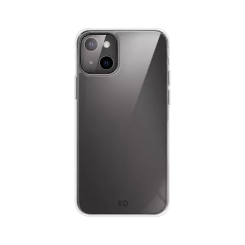 Xqisit Phantom glass Anti Bac TPU et coque en verre tremp&eacute; compatible avec iPhone 13 mini - transparent