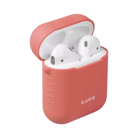 Laut POD Slim &Eacute;tui en silicone et caoutchouc compatible avec AirPods 1 et 2 - rose