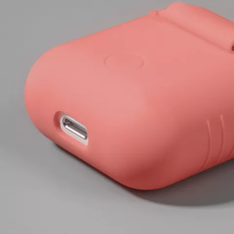 Laut POD Slim &Eacute;tui en silicone et caoutchouc compatible avec AirPods 1 et 2 - rose