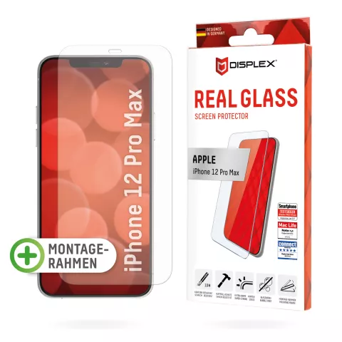 Protecteur d&#039;&eacute;cran Displex Real Glass + Frame pour iPhone 12 Pro Max - Transparent