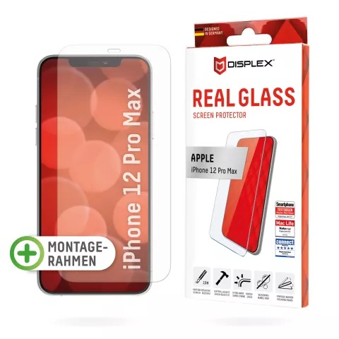 Displex Real Glass + Frame protecteur d&#039;&eacute;cran compatible avec iPhone 12 Pro Max - transparent