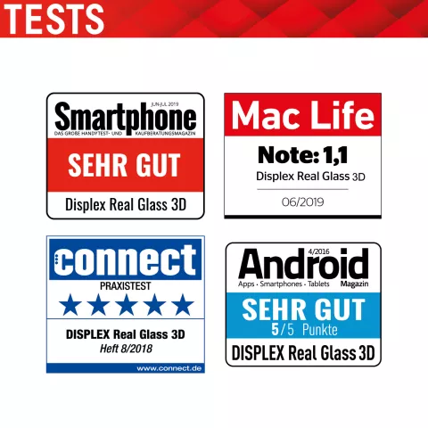 Displex Real Glass FC + Frame protecteur d&#039;&eacute;cran compatible avec iPhone 12 et iPhone 12 Pro - transparent
