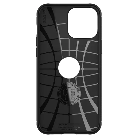 Spigen Rugged Armor TPU avec coque en fibre de carbone Air Cushion compatible avec iPhone 13 Pro Max - noir