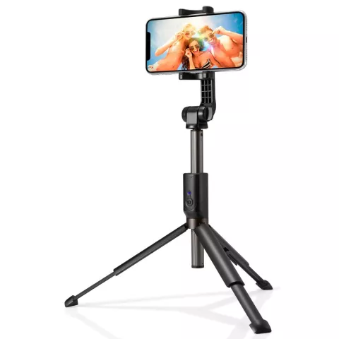 Spigen selfie stick tr&eacute;pied smartphone standard photo t&eacute;l&eacute;commande - Noir