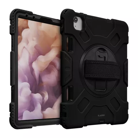 Coque Laut Shield Enduro en PU et TPU pour iPad Air 4 10.9 2020 &amp; iPad Air 5 2022 - Noir