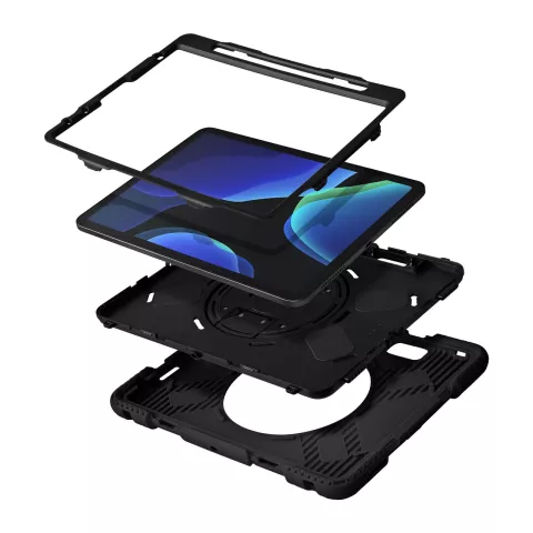 Coque Laut Shield Enduro en PU et TPU pour iPad Air 4 10.9 2020 &amp; iPad Air 5 2022 - Noir