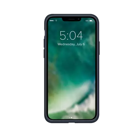 Xqisit Coque en silicone Anti Bac PC et coque en silicone compatible avec iPhone 13 - bleu