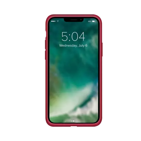 Xqisit Coque en silicone Anti Bac PC et coque en silicone compatible avec iPhone 13 Pro - rouge