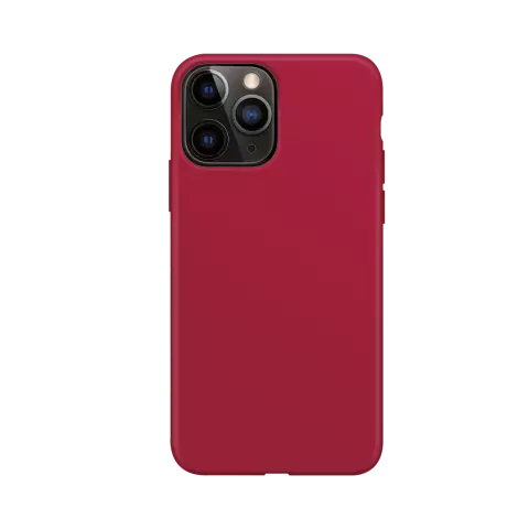 Xqisit Coque en silicone Anti Bac PC et coque en silicone compatible avec iPhone 13 Pro - rouge