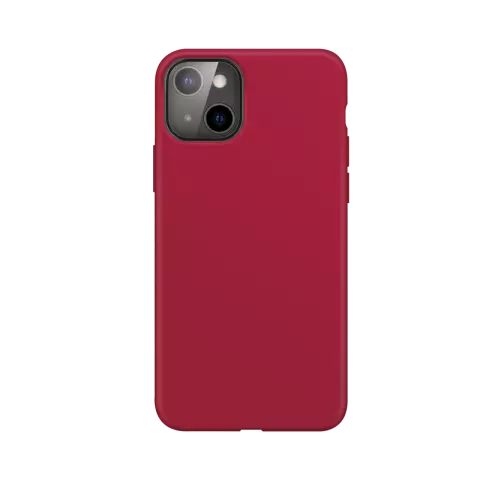 Xqisit Coque en silicone Anti Bac PC et coque en silicone pour iPhone 13 - rouge