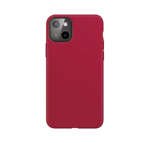 Xqisit Coque en silicone Anti Bac PC et coque en silicone compatible avec iPhone 13 - rouge