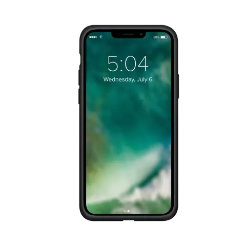 Xqisit Coque en silicone Anti Bac PC et coque en silicone compatible avec iPhone 13 mini - noir