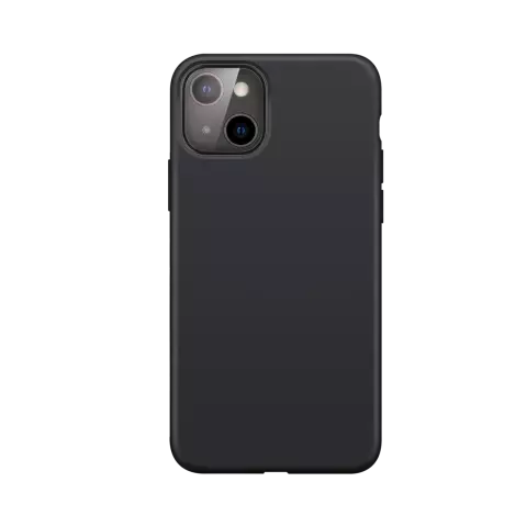 Xqisit Coque en silicone Anti Bac PC et coque en silicone pour iPhone 13 mini - Noir