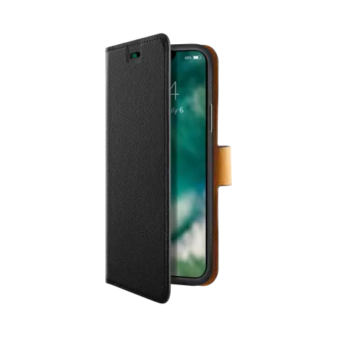 Xqisit Slim Wallet Selection Anti Bac en cuir artificiel et TPU compatible avec iPhone 13 Pro Max - noir